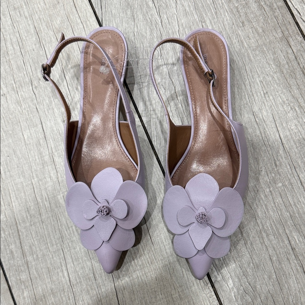 Anthropologie Maeve Floral Slingback Heels - Picture 4 of 7